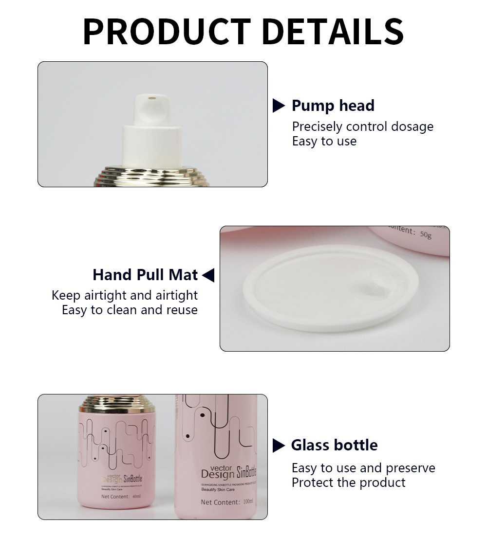 Luxury Cosmetic Packaging Glass Bottle Set 09 Luxury Cosmetic Packaging Glass Bottle Set 09